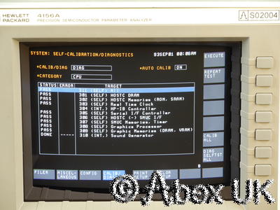 HP (Agilent) 4156a Semiconductor Parameter Analyser (Curve Tracer)