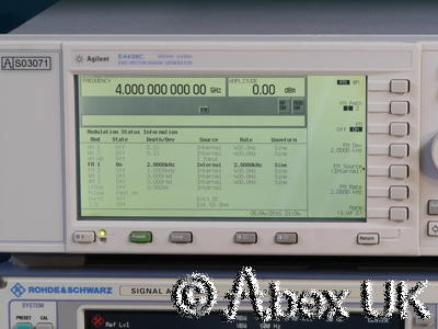 Agilent (HP) E4438C 4GHz ESG AM/FM/PM/Pulse CDMA Vector Signal Generator Agilent (HP) E4438C 4GHz ESG AM/FM/PM/Pulse CDMA Vector Signal Generator