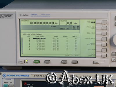 Agilent (HP) E4438C 4GHz ESG AM/FM/PM/Pulse CDMA Vector Signal Generator Agilent (HP) E4438C 4GHz ESG AM/FM/PM/Pulse CDMA Vector Signal Generator