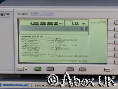 Agilent (HP) E4438C 4GHz ESG AM/FM/PM/Pulse CDMA Vector Signal Generator Agilent (HP) E4438C 4GHz ESG AM/FM/PM/Pulse CDMA Vector Signal Generator