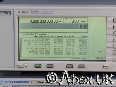 Agilent (HP) E4438C 4GHz ESG AM/FM/PM/Pulse CDMA Vector Signal Generator Agilent (HP) E4438C 4GHz ESG AM/FM/PM/Pulse CDMA Vector Signal Generator