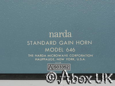 Narda 646 Microwave Standard Gain L-Band Horn 1.12-1.7GHz WR-650
