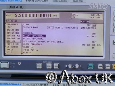 Rohde & Schwarz SMIQ03B-B60 3.3GHz Vector Signal Generator ARB AWG B1 B11 B12 +