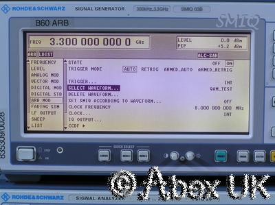 Rohde & Schwarz SMIQ03B-B60 3.3GHz Vector Signal Generator ARB AWG B1 B11 B12 +